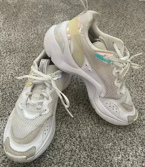 Puma Sneaker Shoe Rise Glow White Reflective Iridescent Women’s Size 8 Retro thumbnail 8