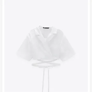 Zara White Wrap Crop Top thumbnail 4