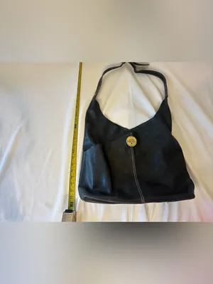 Mulberry Black Leather Hobo Bag with Brass Button thumbnail 9
