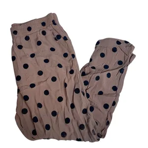 Beach‎ Riot Tan Black Polka Dot High Waist Cropped Tapered Pants Medium BR128811 thumbnail 2