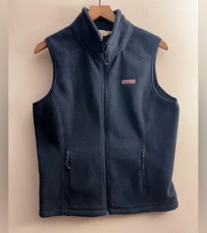 Vineyard Vines navy blue fleece vest thumbnail 1