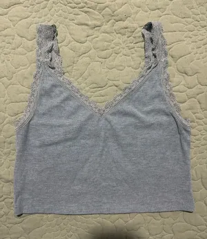 American Eagle Blue Lace Tank Top thumbnail 1
