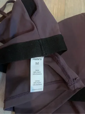 Halara Purple Padded Cropped Workout Tank – Medium NWT thumbnail 3
