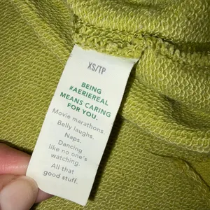 Aerie Lime Green Down To Earth Staying Kind Feeling Cool Oversized Sweatshirt XS thumbnail 10