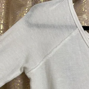 American Eagle Outfitter long sleeve white boho ruffle top, size S, NWT thumbnail 3