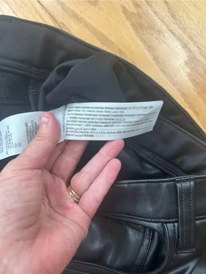 Abercrombie Curve Love 90s Straight Faux Leather Pants 28 6L Ultra High‎ Rise thumbnail 6