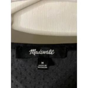Madewell Bubble-Sleeve Wrap Top in Floating Florets M Black/Multicolor V-Neck thumbnail 7