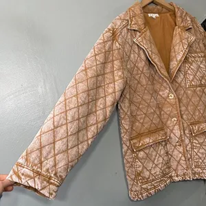 YFB On the Road Quilted Denim Coat Size XL Butterscotch Walker Jacket Boho thumbnail 2