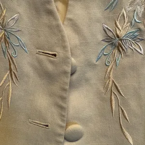 Elegant Cream Yellow Embroidered Women's‎ Jacket thumbnail 7