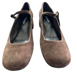 Jeffrey Campbell Top Tier Mary Jane Pump 8 brown suede block heels thumbnail 8