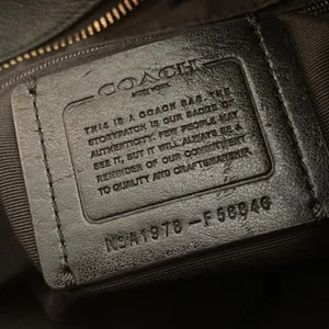 Coach Black Leather Tote Shoulder Bag Zip Top A1978-F58846 Strap Flaw GUC thumbnail 10