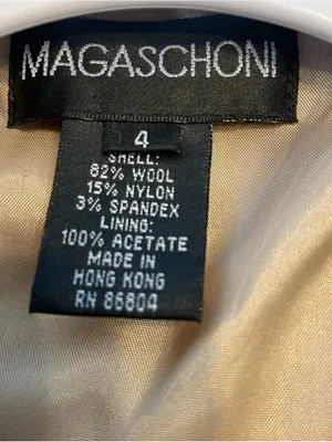 Magaschoni Trench Coat. Wool blend. Button Close. Lined. Herringbone. thumbnail 14