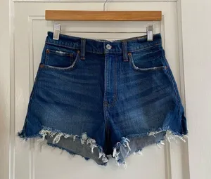 Abercrombie & Fitch Cutoff Jean Shorts High Rise thumbnail 2
