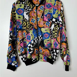 Colorful Patterned‎ Women's Jacket Black Size M thumbnail 1
