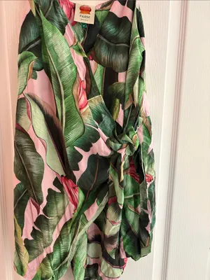 FARM Rio Pink Palms Mini Wrap Dress medium thumbnail 5
