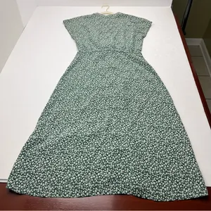 Veronica Beard Floral Giana Dress Green White Floral 100% Silk Size‎ 2 *FLAWED* thumbnail 15