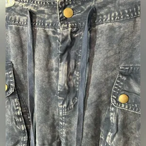 Young Fabulous & Broke Clyde Tencel Cargo Pants Small Blue Grey Cropped thumbnail 11