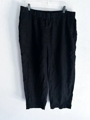 Quince 100% European Linen Pants Black XL Relaxed Quiet Luxury thumbnail 2