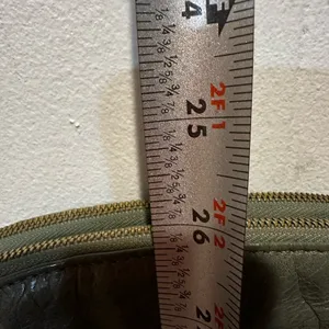 Vintage Hobo crossbody‎ leather purse in light teal/sage thumbnail 11
