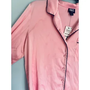READ!! INC International Concepts Pajama Set Pink and Black M/L NWT thumbnail 10