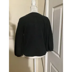 Madewell Black Cotton V-Neck Puff Sleeve Top K4793 FA20 Womens Size Small thumbnail 3