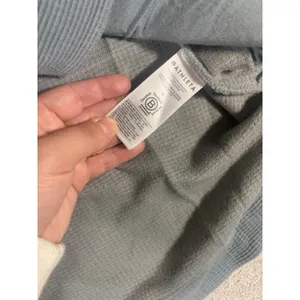 Athleta Sweater‎ Womens M Dusty Blue Hoodie Coaster Luxe Waffle Activewear thumbnail 6