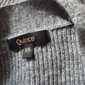 Quince Baby Alpaca-Wool Cropped Cardigan Sweater Charcoal Gray XS thumbnail 4