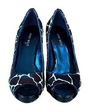 Nine West Animal Print Peep Toe High Heel Pumps thumbnail 1