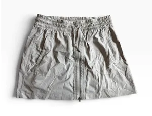 Athleta Skirt 8 Tan Activewear Hiking Utility Gorpcore Drawstring Zip Front thumbnail 1
