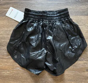Lululemon Hotty Hot Short High Rise 4” Matte Sheen Black Size 0 NWT thumbnail 1