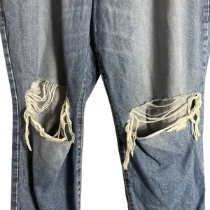 Good American Good 90's Loose Jean Distressed Indigo Size 16 thumbnail 8