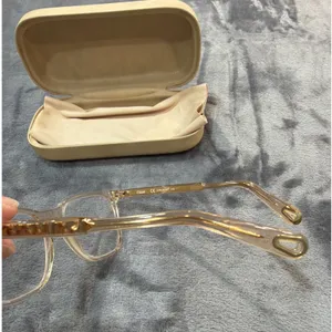 Chloé Eyeglasses Womens Honey Transparent Gold Square CE2740 53-16-140 thumbnail 7