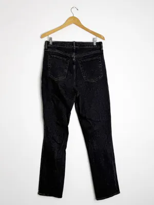 Abercrombie & Fitch 90s Slim Straight Curve Love Jeans Size 12 Long Black thumbnail 4