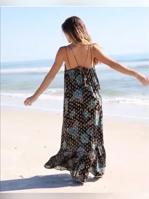 NWT Natural Life | Alice Metallic Maxi Dress, Small thumbnail 2