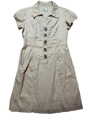 Robbie Bee Khaki Utility denim dress sz 10P‎ thumbnail 1