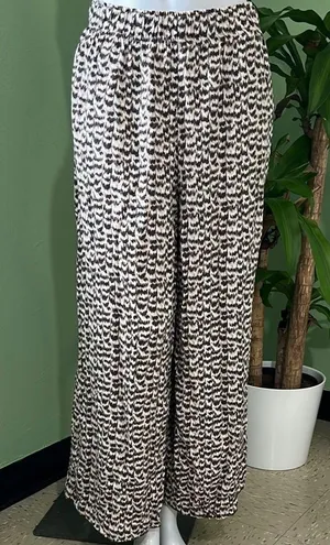 H&M cream and darkbrown Wide Leg Pants thumbnail 1