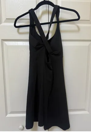 SHEIN Black Padded Crossback Athletic Mini Dress thumbnail 2