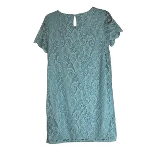 Juicy‎ Couture Blue Floral Lace Shift Dress Short Sleeve Aqua RN123475 Size Med thumbnail 9