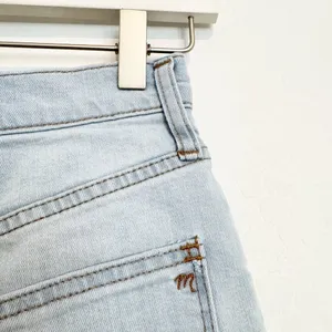 Madewell Mid Length Shorts Size 23 Blue Light Wash High Rise Preppy Coastal Chic thumbnail 9