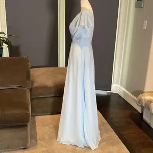 Women’s Blue Chiffon Full Length Bridesmaid Prom Party Dress Size 6 NWOT thumbnail 7