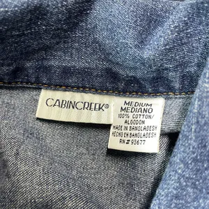 Cabin Creek Embroidered Button Up Denim Chore Jacket Utility Barn Women M Blue thumbnail 7