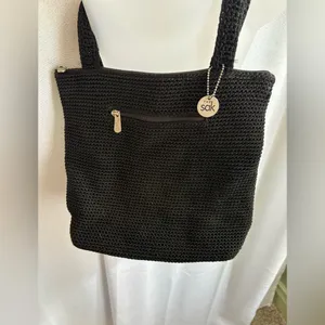 The‎ Sak Black Crochet shoulder bag with Hang Tag EUC thumbnail 2