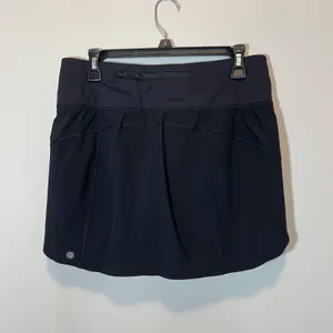 Athleta Run With It Skort Women's Medium Black Active Running Tennis Pocket thumbnail 3