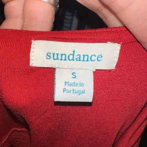 Sundance red v-neck strappy knit smocked waist maxi dress thumbnail 4