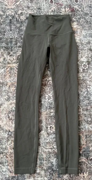 Lululemon Wunder Train‎ High-Rise Tight 25" Size 2 W5CQDS Olive Green thumbnail 1