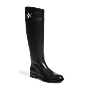 Tory Burch Ashlynn Black Boots Sz 7 Leather Riding Boots New Soles Authentic thumbnail 12
