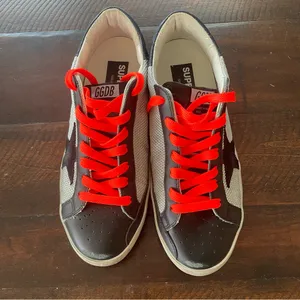 Golden Goose Superstar Sneakers‎ Mesh and Leather size 42/US 12 Orange Black thumbnail 5