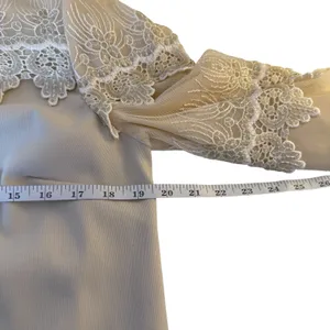 NWT‎ Anthropologie Darling Cream Ivory Lace Trim Dress Large Bridal Wedding thumbnail 9