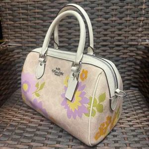 coach Rowan Satchel Bag In Signature Canvas With Floral Print cbg72 thumbnail 3