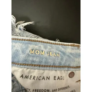 American Eagle AEO Jeans Women 0 Blue Light Wash Denim‎ Distressed Mom thumbnail 7